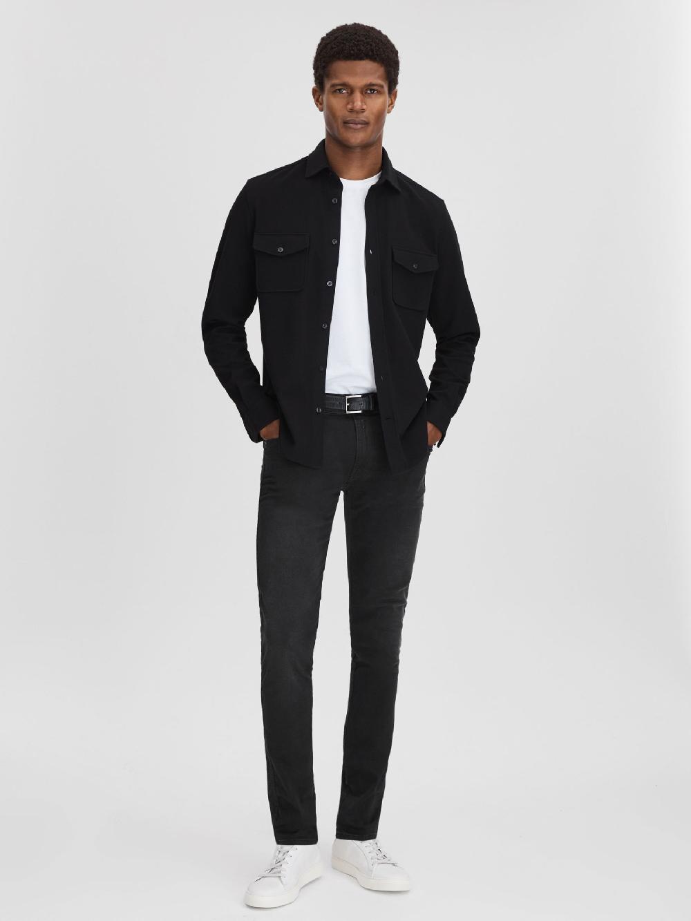 Reiss Replay Slim Fit Jeans In Black