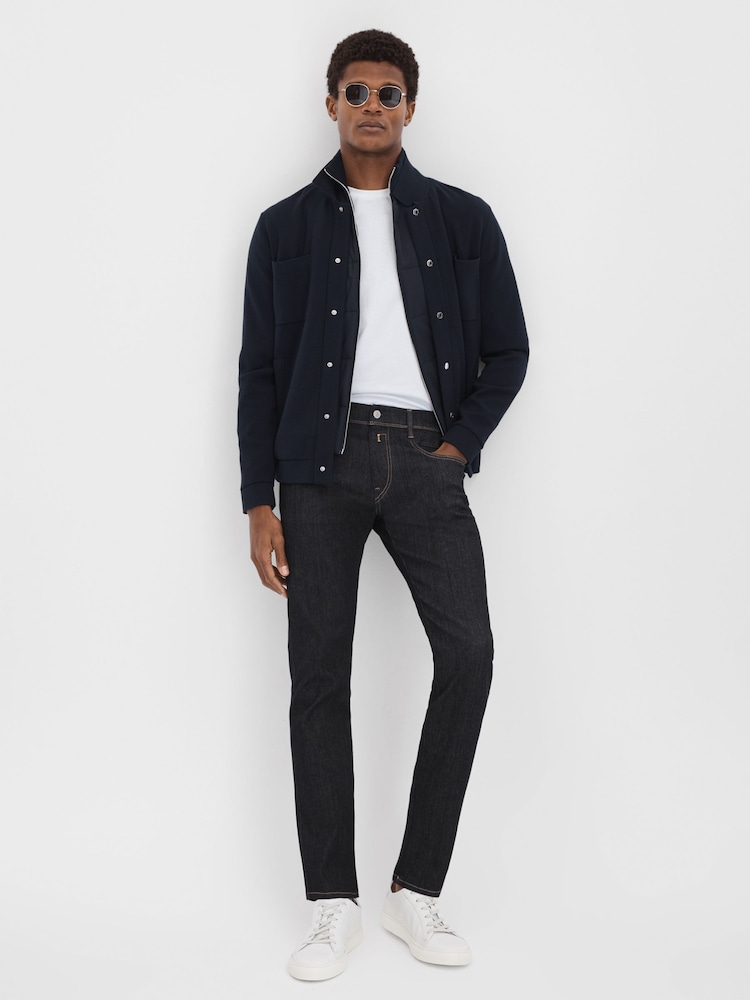 reiss Replay Slim Fit Jeans in Dark Blue