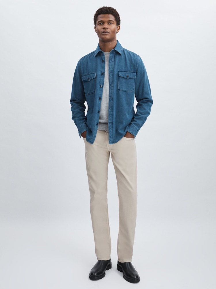 reiss Replay Straight-Leg Jeans in Grey