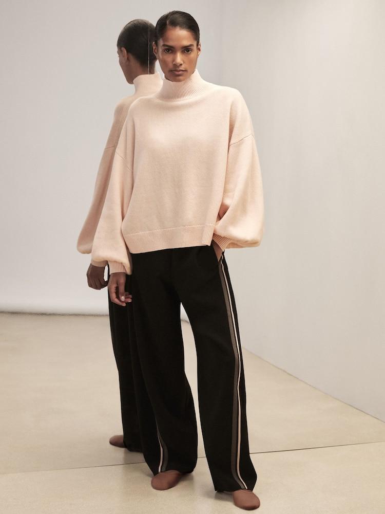 reiss Reiss | Royal Ballet Batwing Jumper in Blush Pink