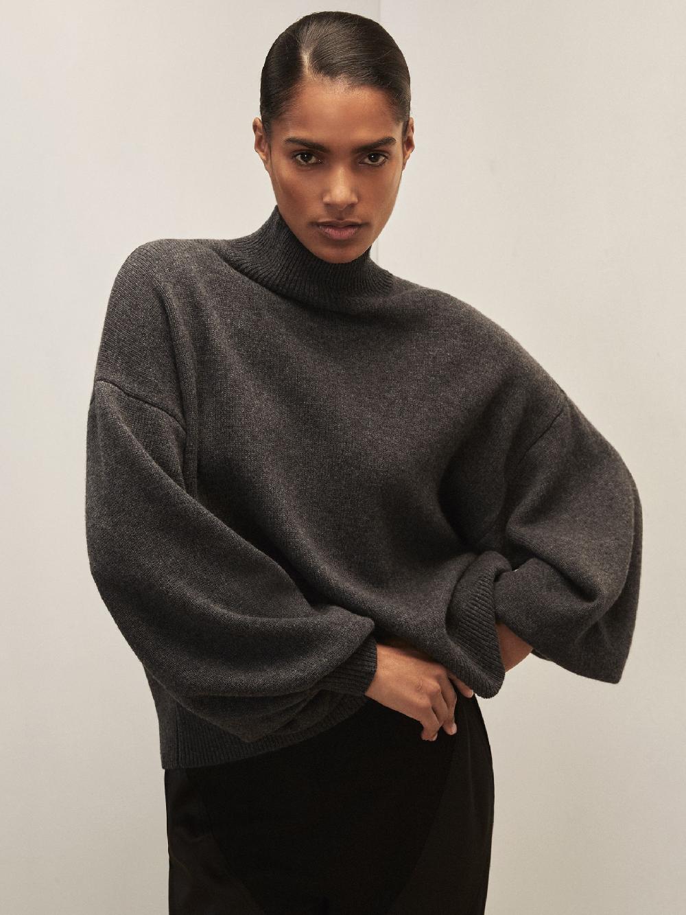 Reiss Reiss | Royal Ballet Batwing Jumper In Charcoal Grey