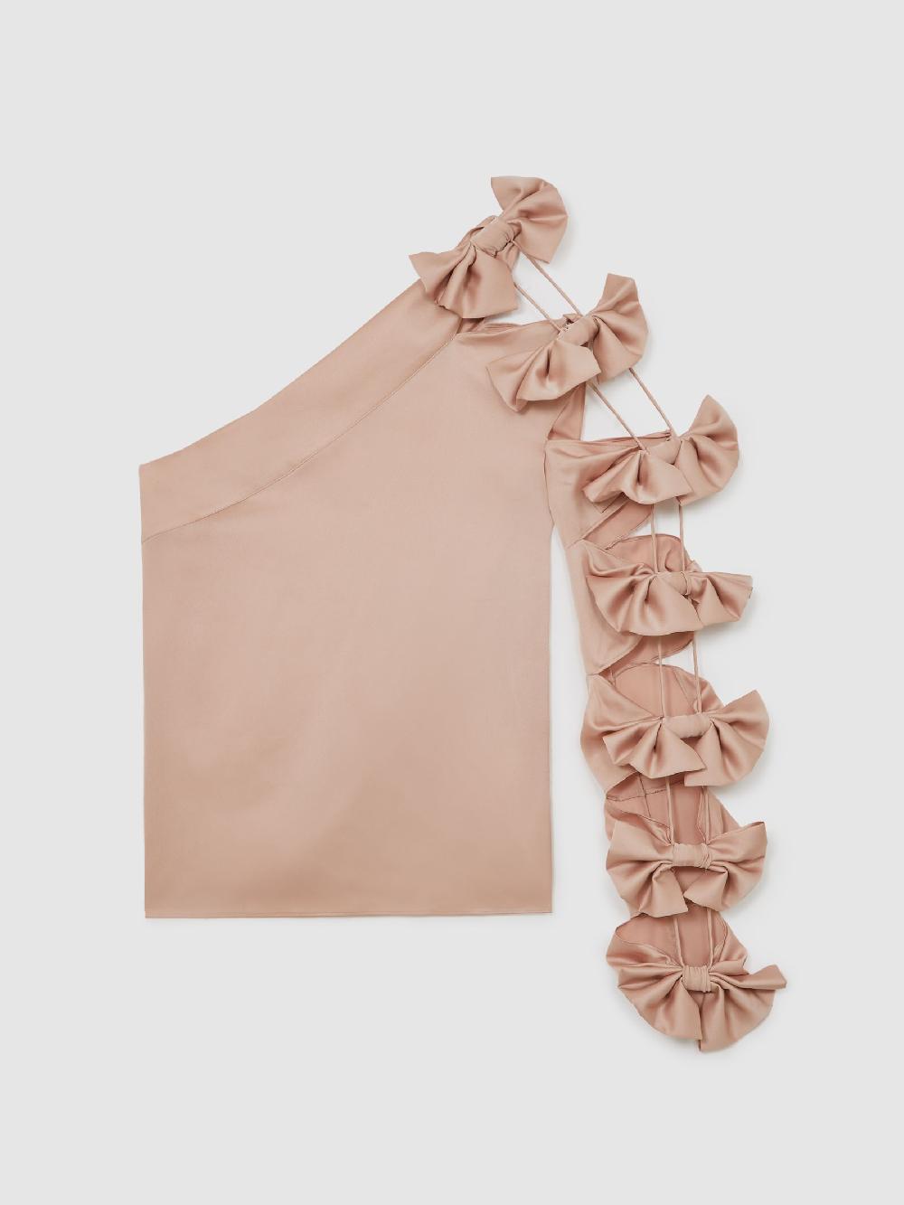 Reiss Reiss | Royal Ballet Bow-Sleeve Top In Pale Pink