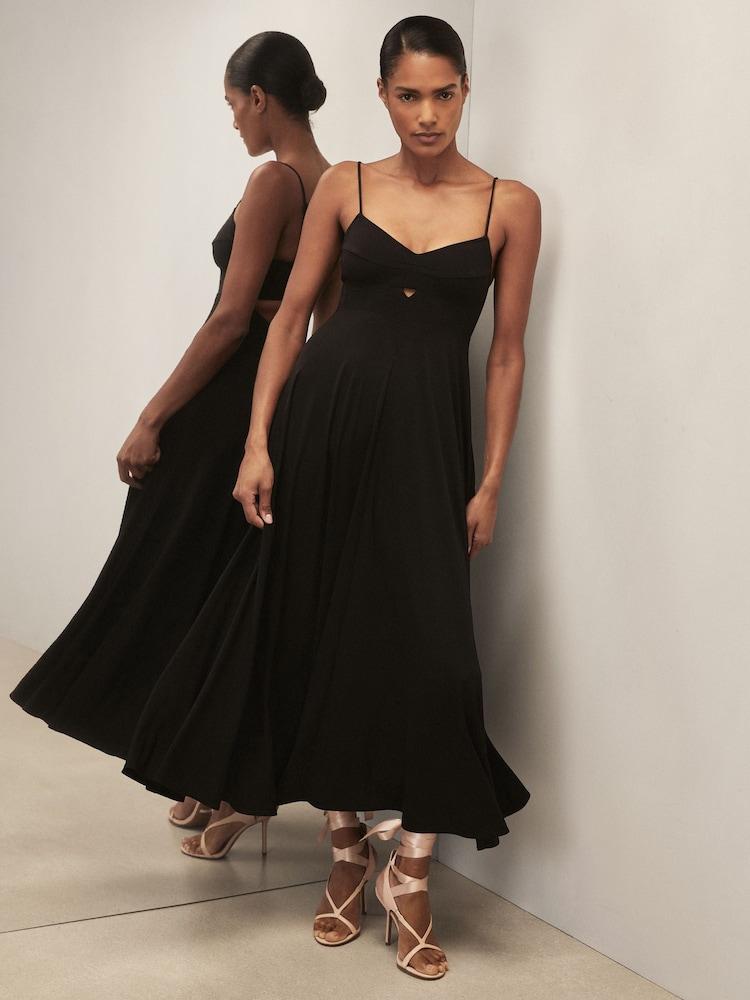 reiss Reiss | Royal Ballet Bustier Midi Dress in Black