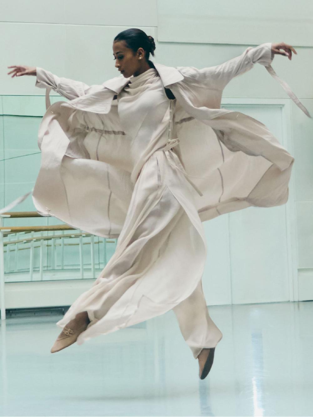 Reiss Reiss | Royal Ballet Chiffon Trousers In Neutral