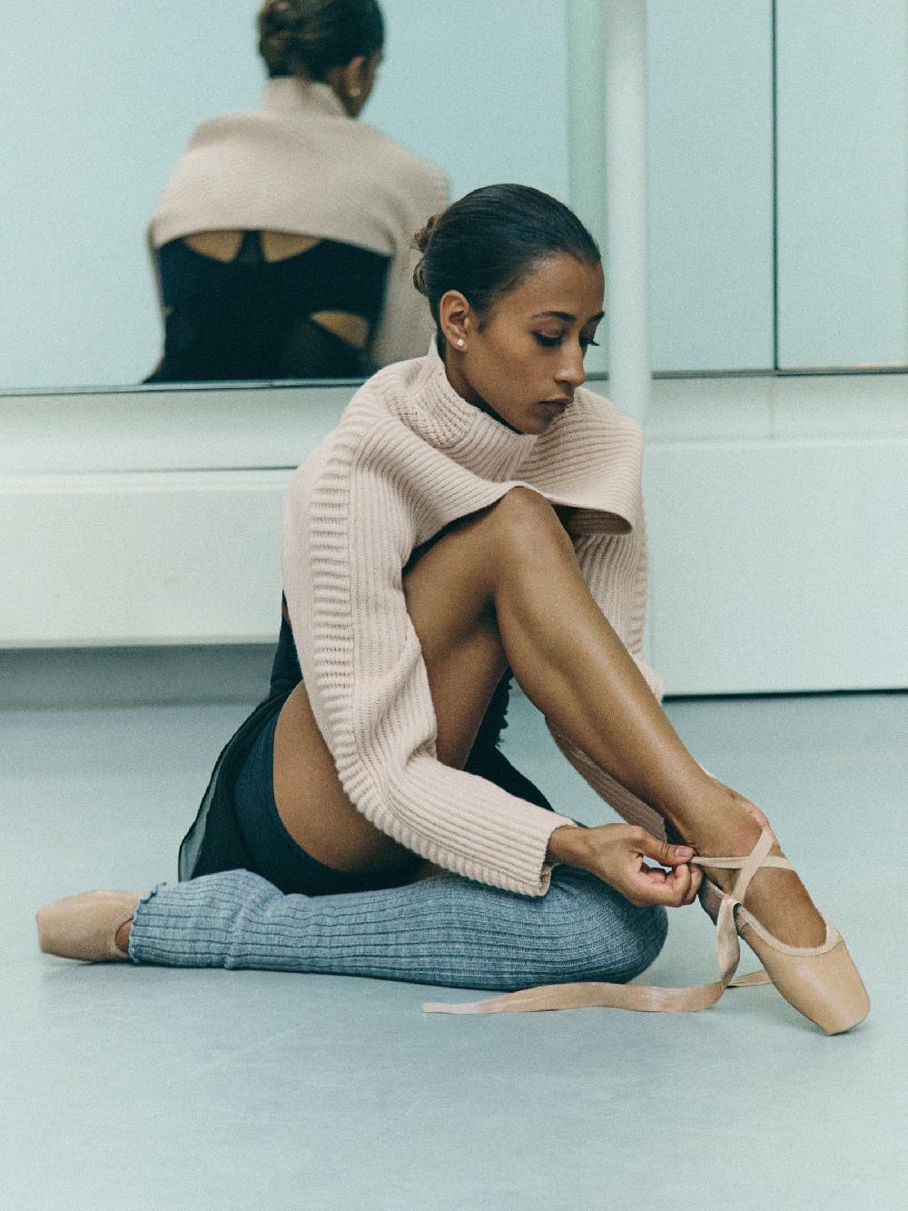 Reiss Reiss | Royal Ballet Cropped Jumper In Blush Pink