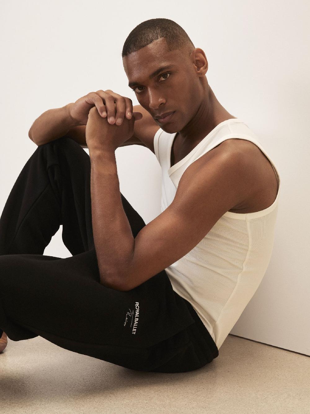 Reiss Reiss | Royal Ballet Cuffed Joggers In Washed Black