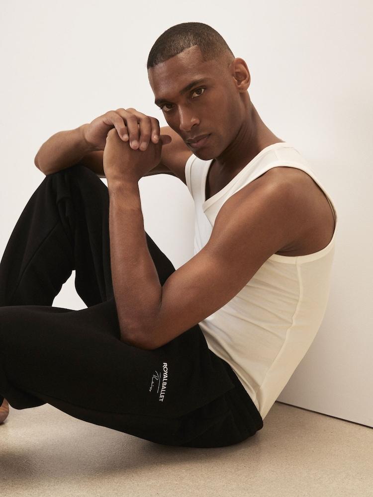 reiss Reiss | Royal Ballet Cuffed Joggers in Washed Black