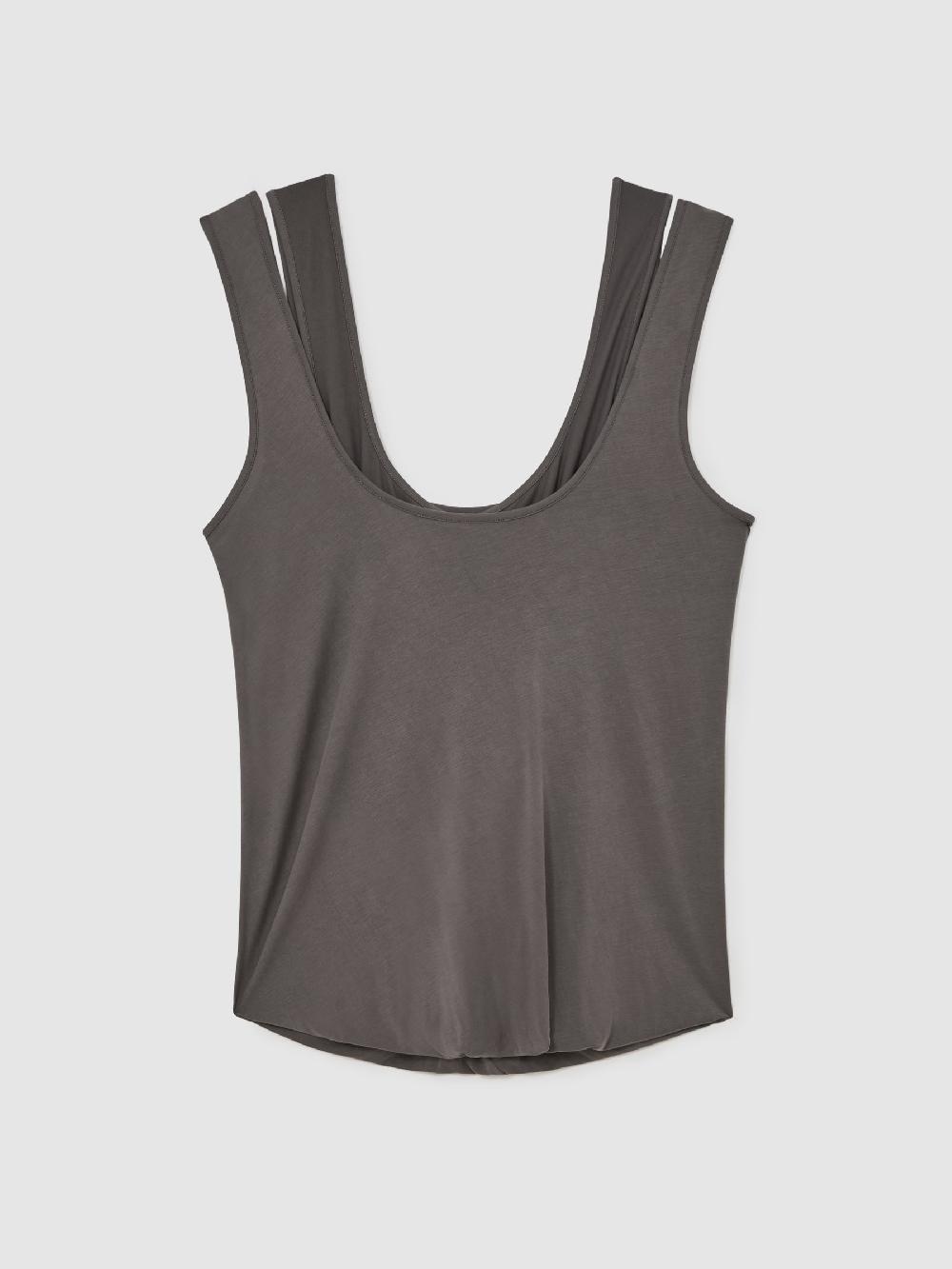 Reiss Reiss | Royal Ballet Double-Layer Vest In Charcoal Grey