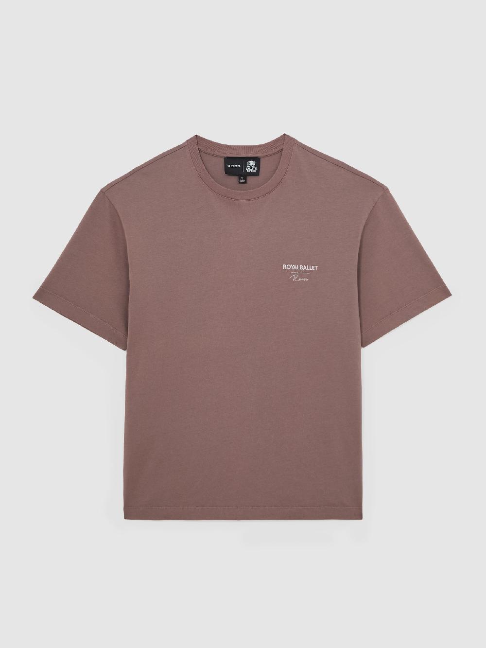 Reiss Reiss | Royal Ballet Logo Unisex Fit T-Shirt In Rose Pink