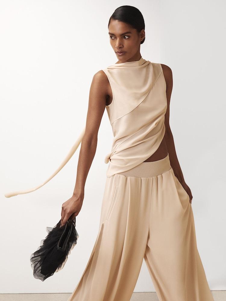 reiss Reiss | Royal Ballet Panel Shell Top in Pale Pink