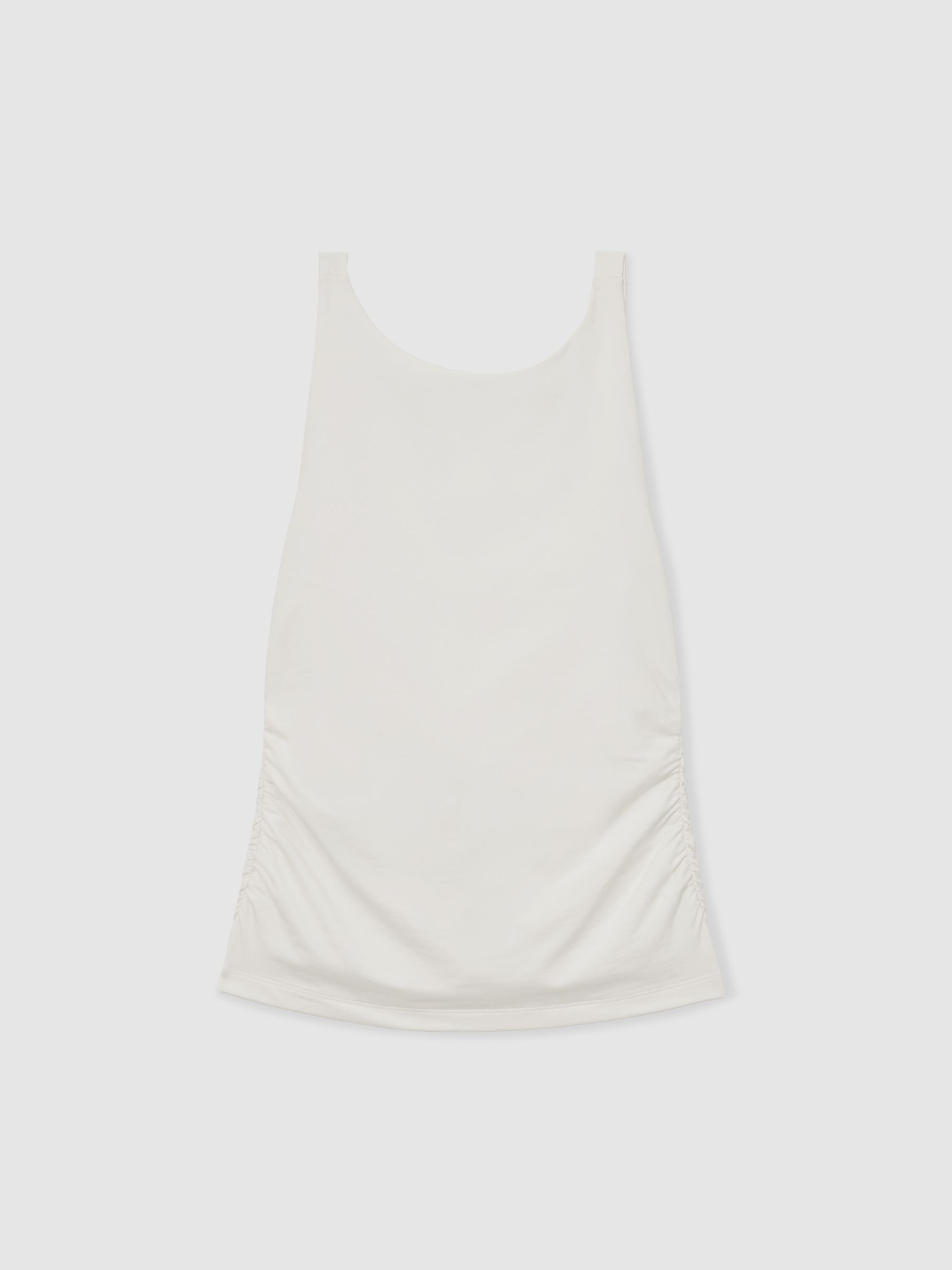 Reiss Ruched Jersey Cowl Back Vest In White