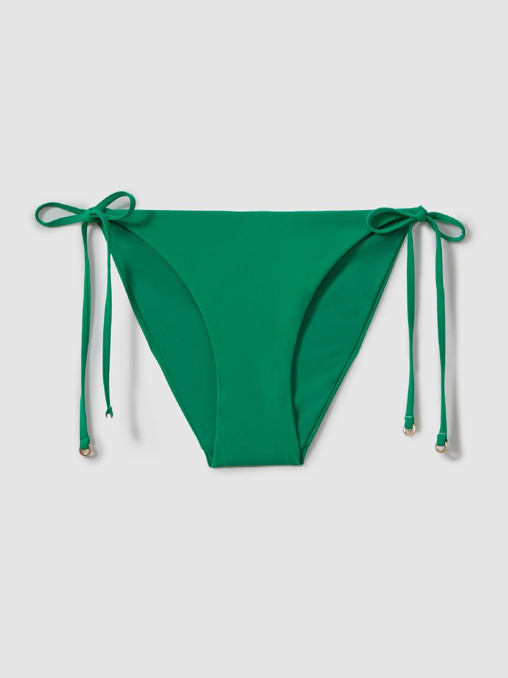 Reiss Side Tie Bikini Bottoms In Green