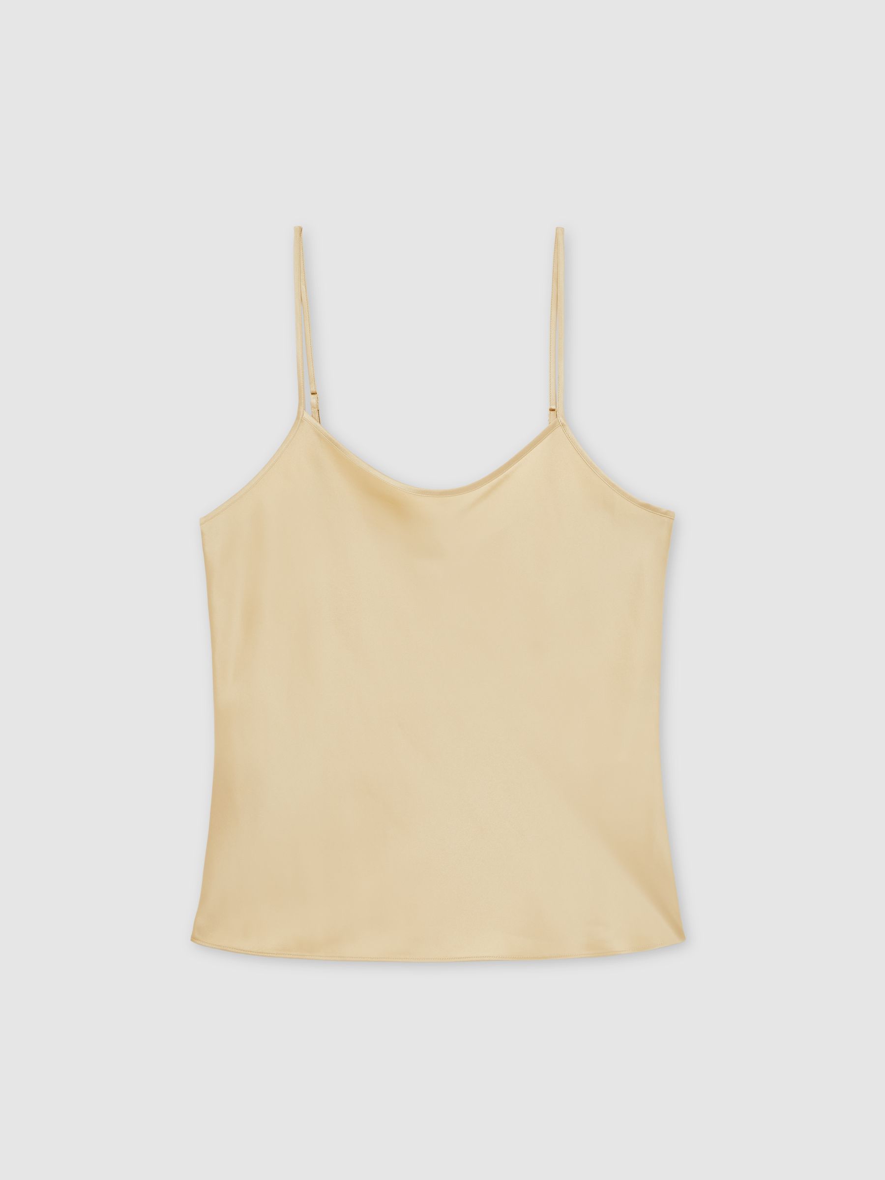 Reiss Silk Cami Top In Gold