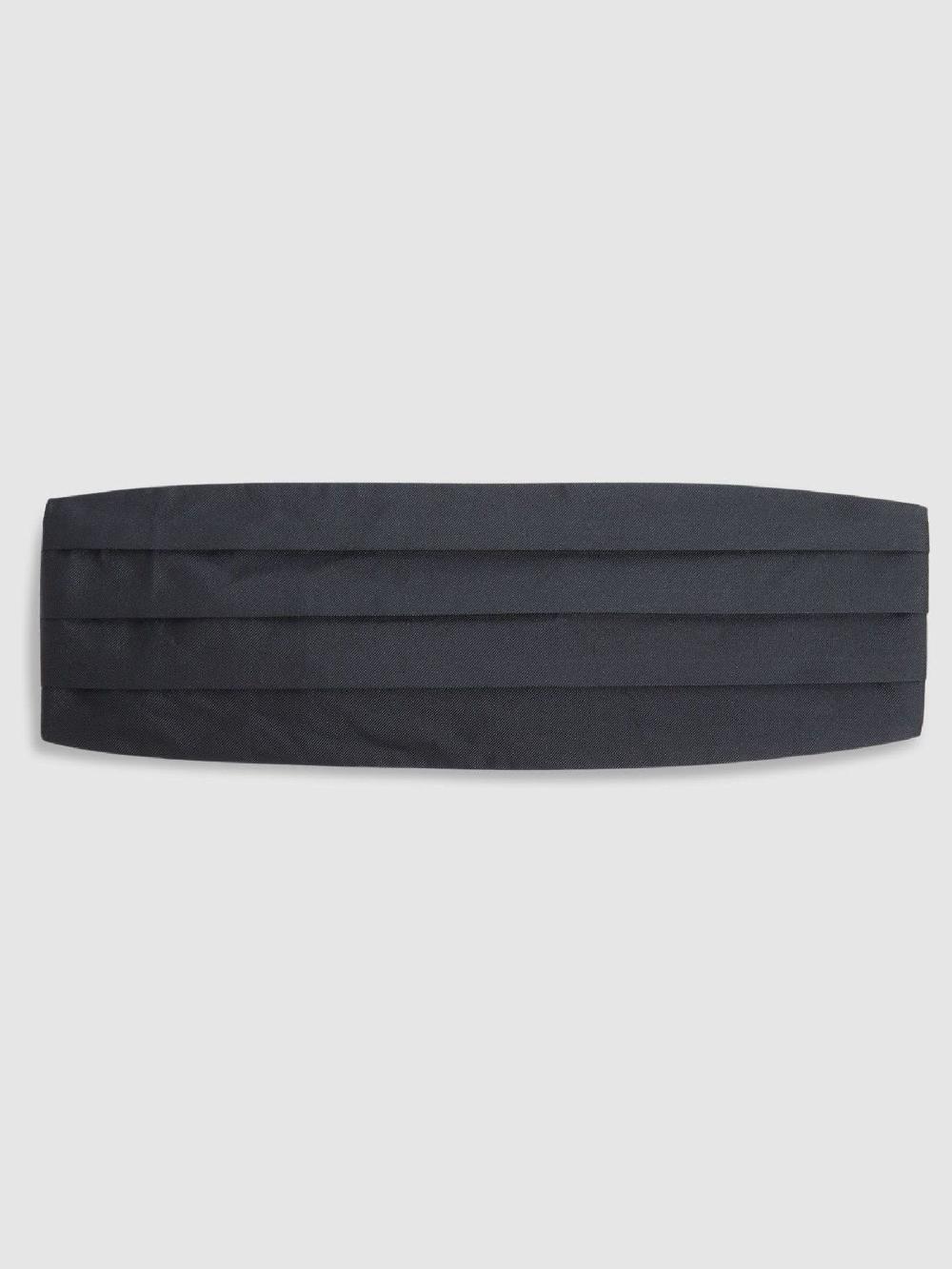 Reiss Silk Grosgrain Cummerbund In Navy