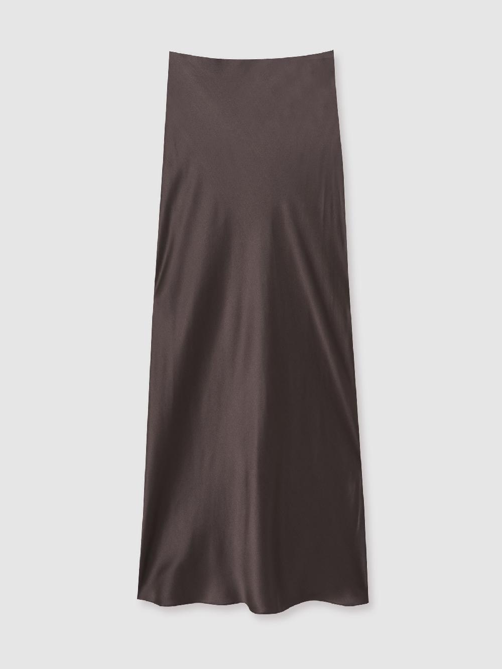 Reiss Silk Slip Maxi Skirt In Mauve