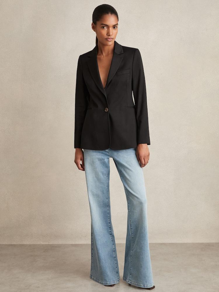 reiss Single-Breasted Suit Jacket in Black