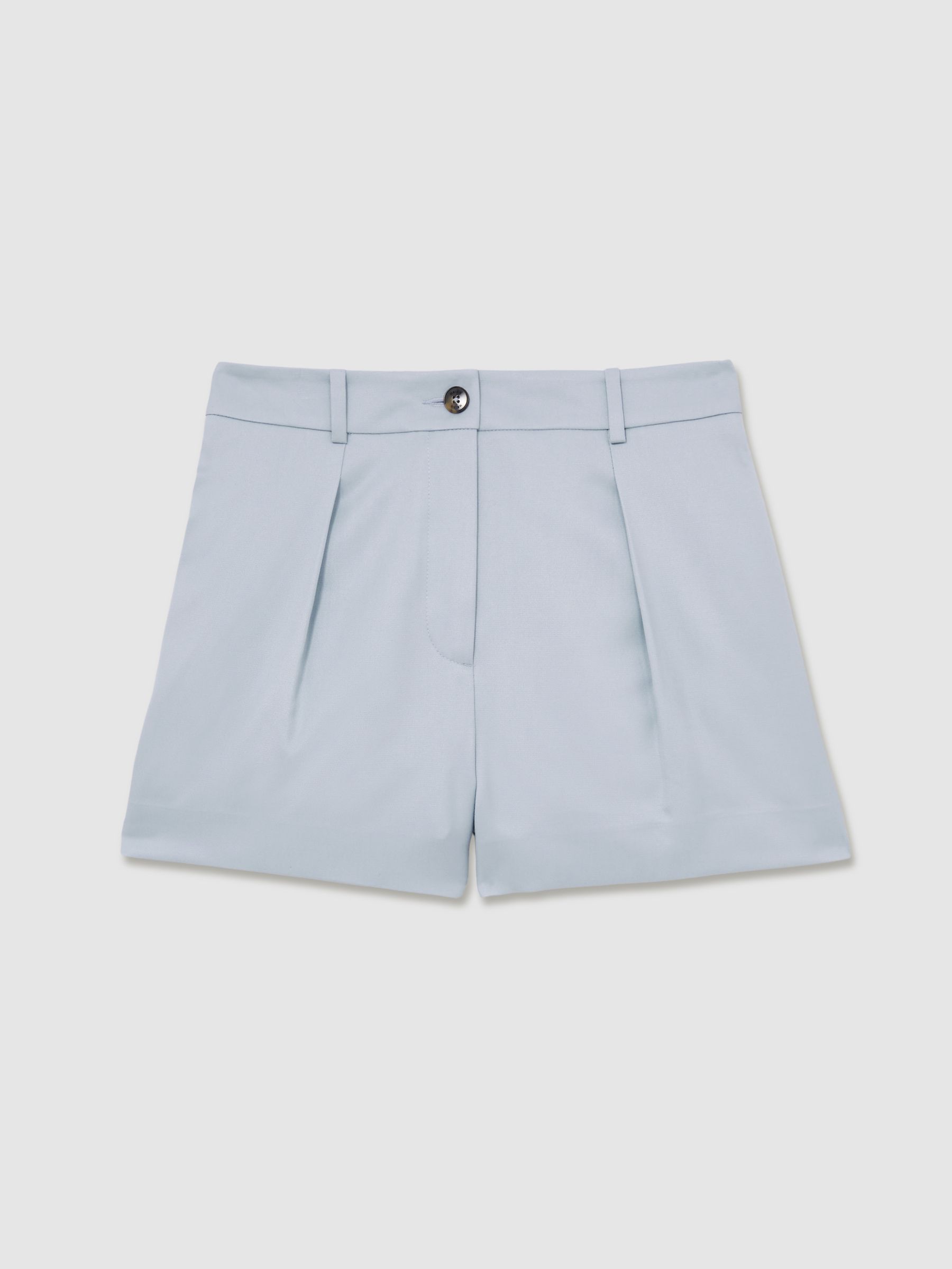 Reiss Single-Pleat Tailored Shorts In Blue