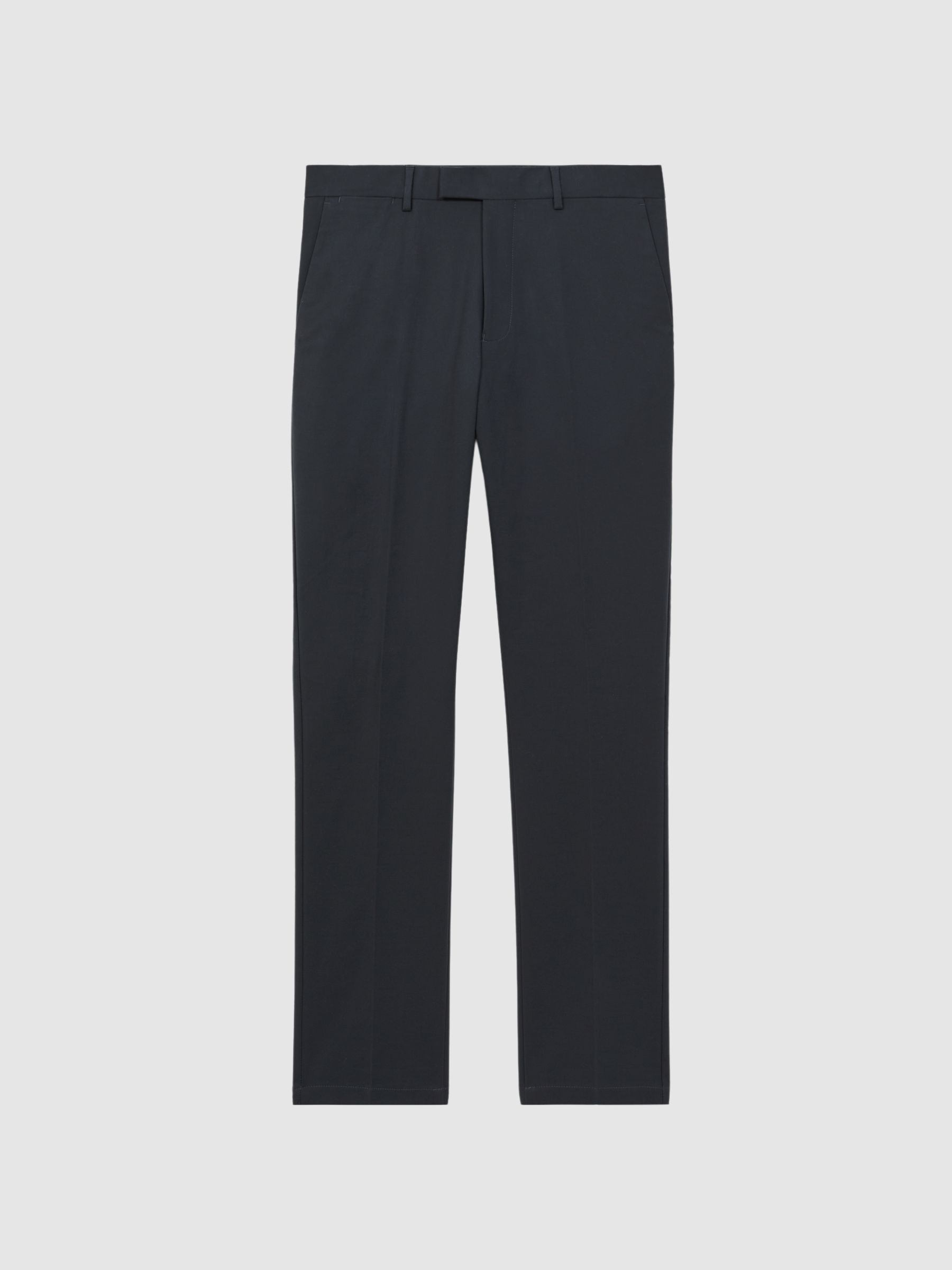 Reiss Slim Fit Cotton Blend Chinos In Steel Blue