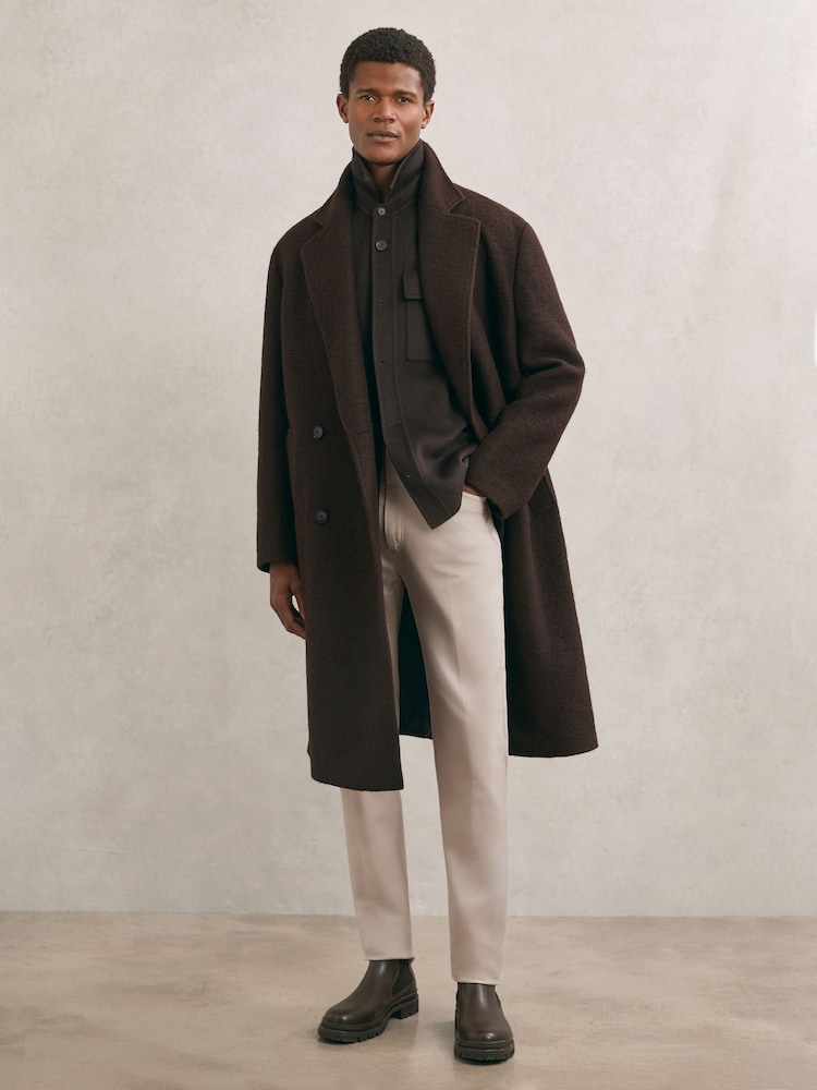 reiss Slim-Fit Five-Pocket Trousers in Stone