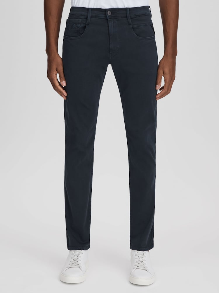 reiss Slim Fit Garment Dyed Jeans in Blue