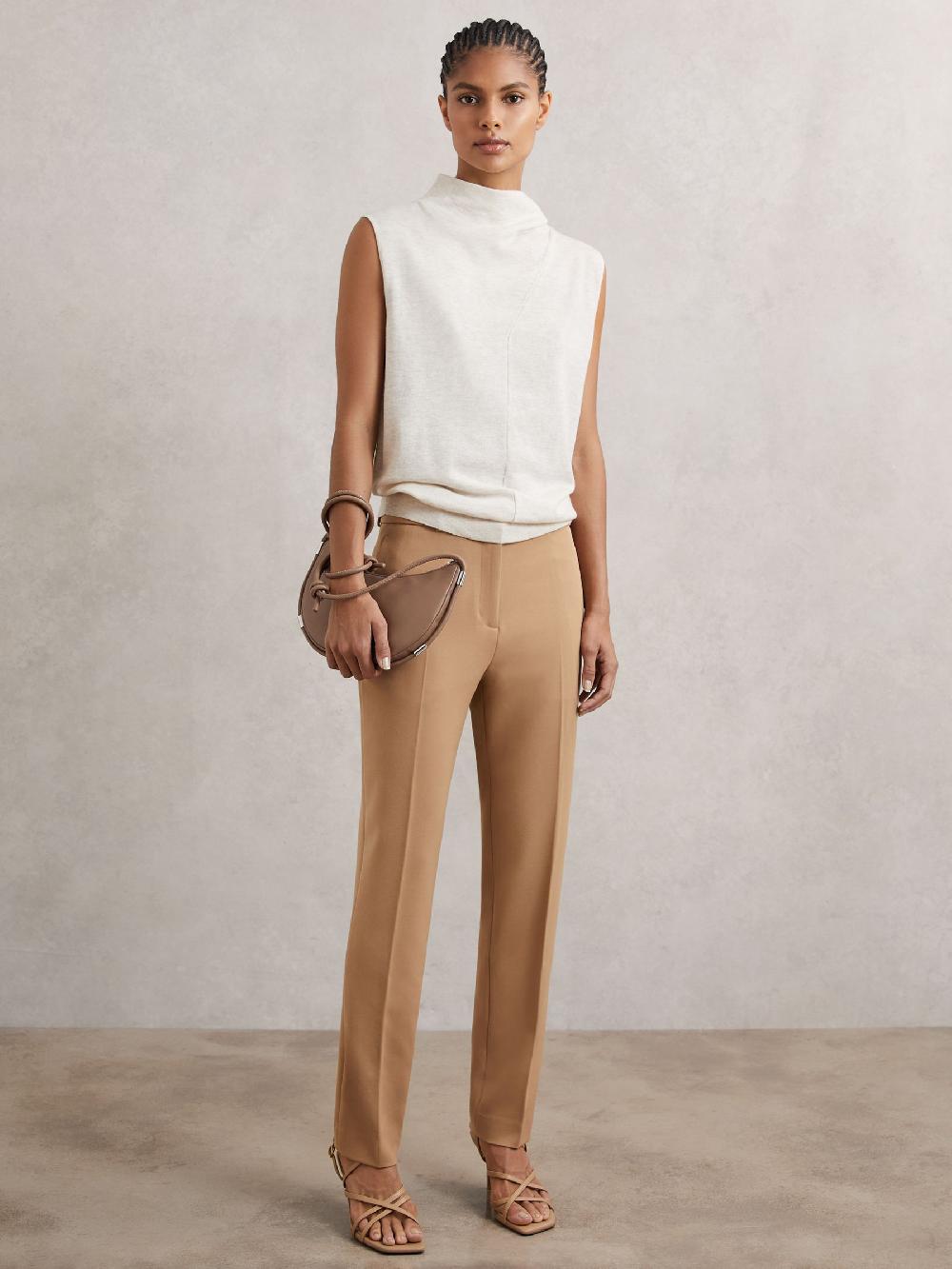 Reiss Slim-Fit Suit Trousers In Camel