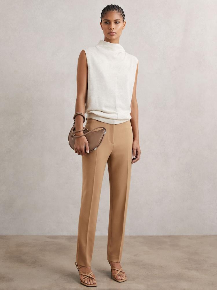 reiss Slim-Fit Suit Trousers in Camel