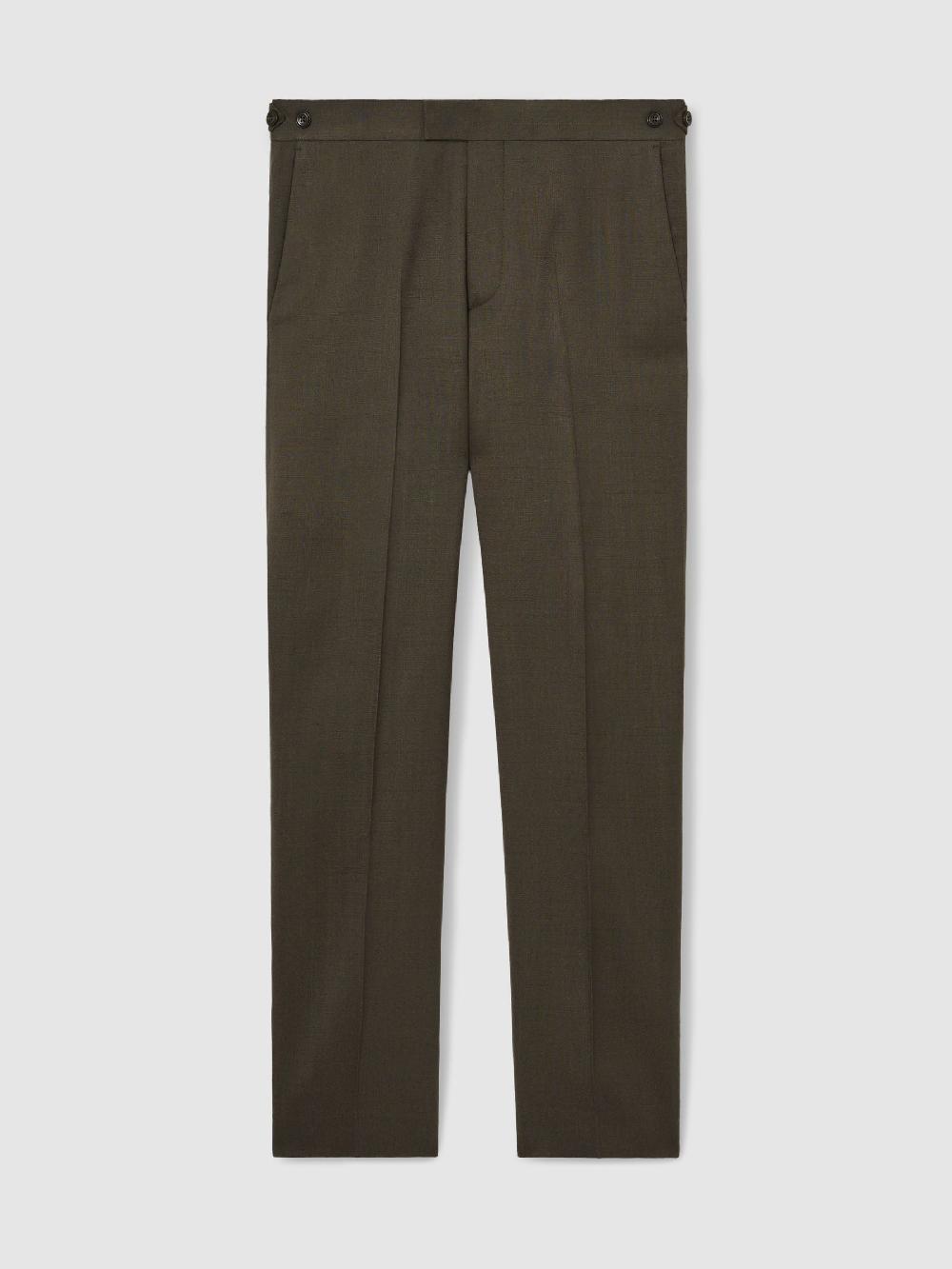 Reiss Slim-Fit Suit Trousers In Dark Green