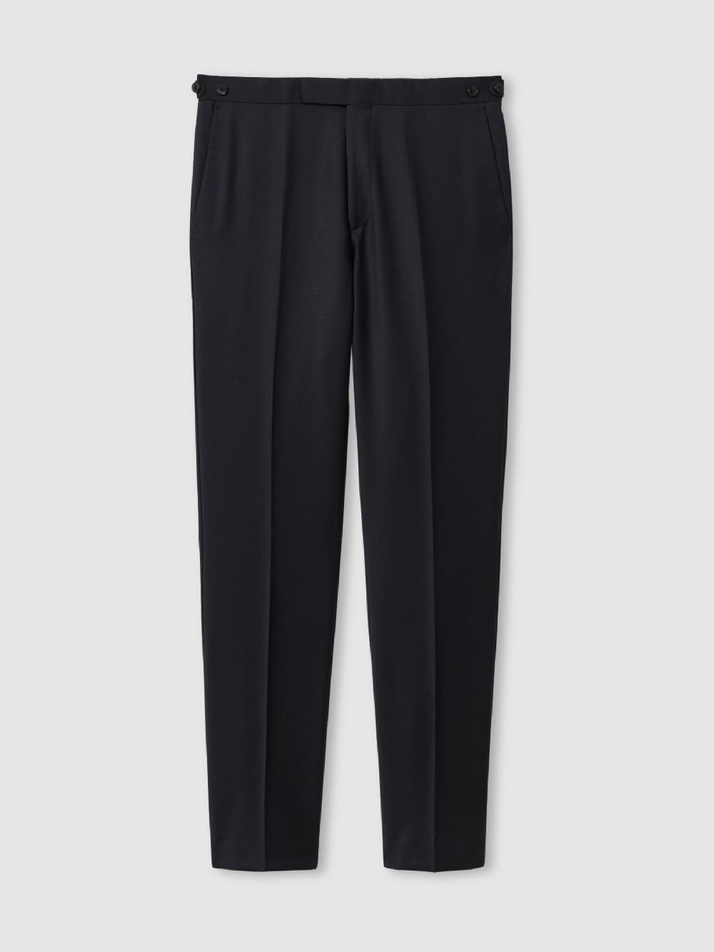 Reiss Slim-Fit Wool Suit Trousers In Navy