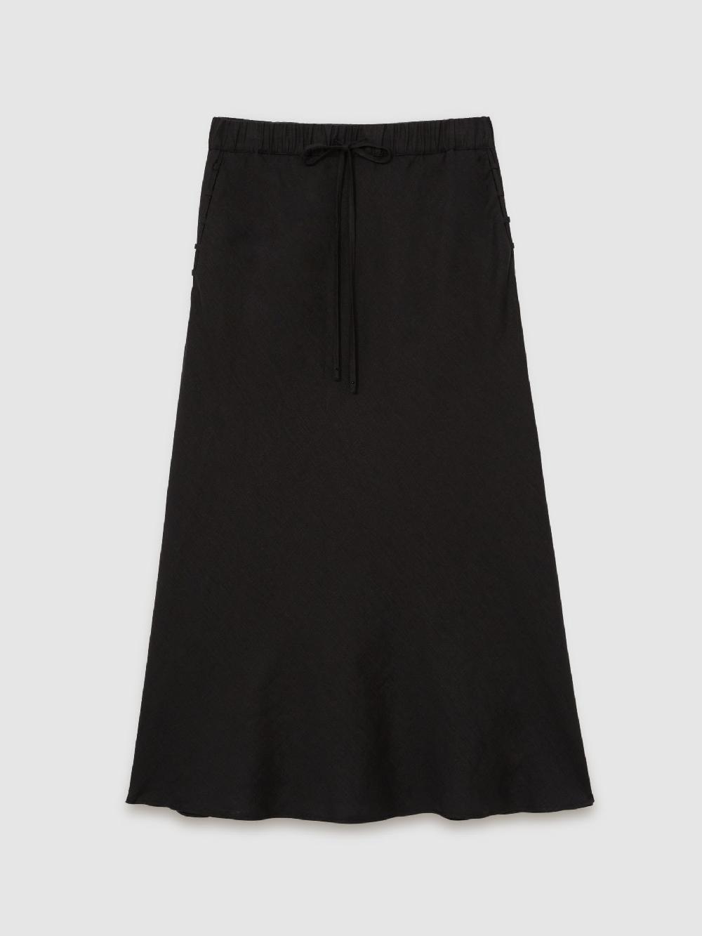 Reiss Slip Midi Skirt In Black