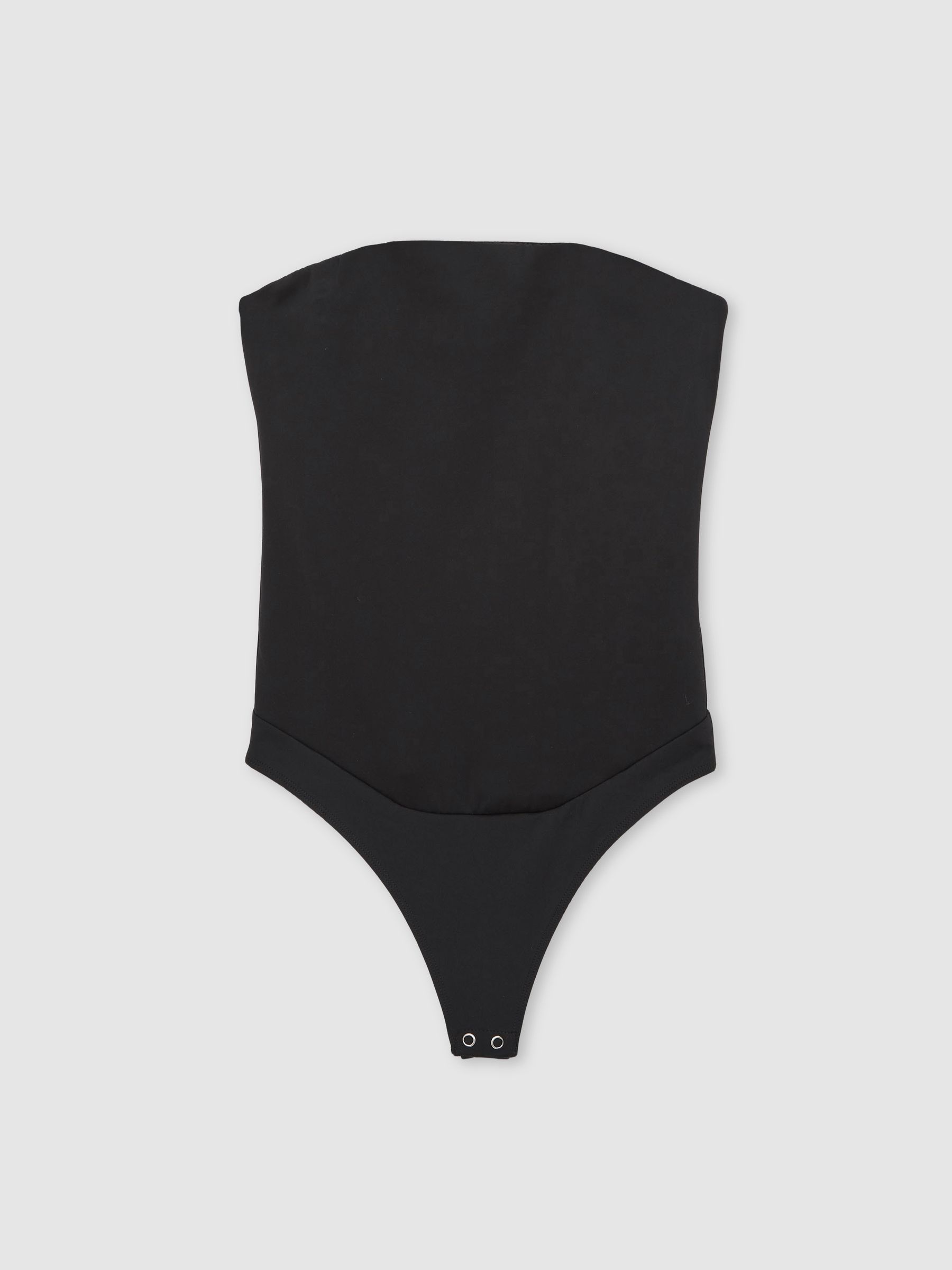 Reiss Strapless Corset Bodysuit In Black