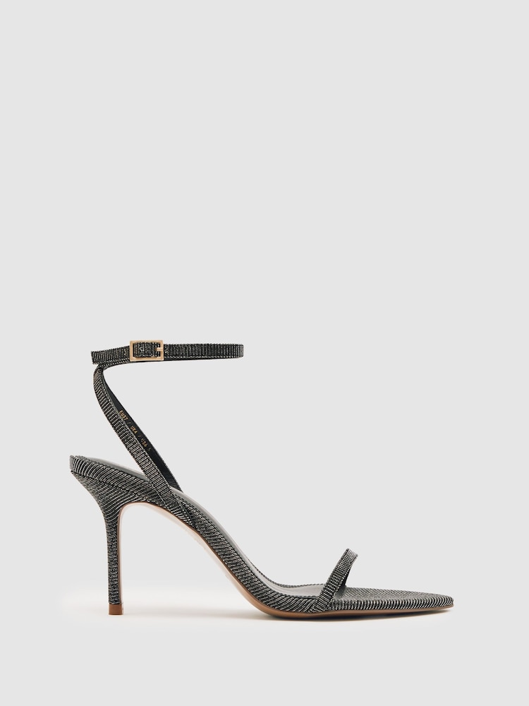 reiss Strappy Stiletto Sandals in Bronze