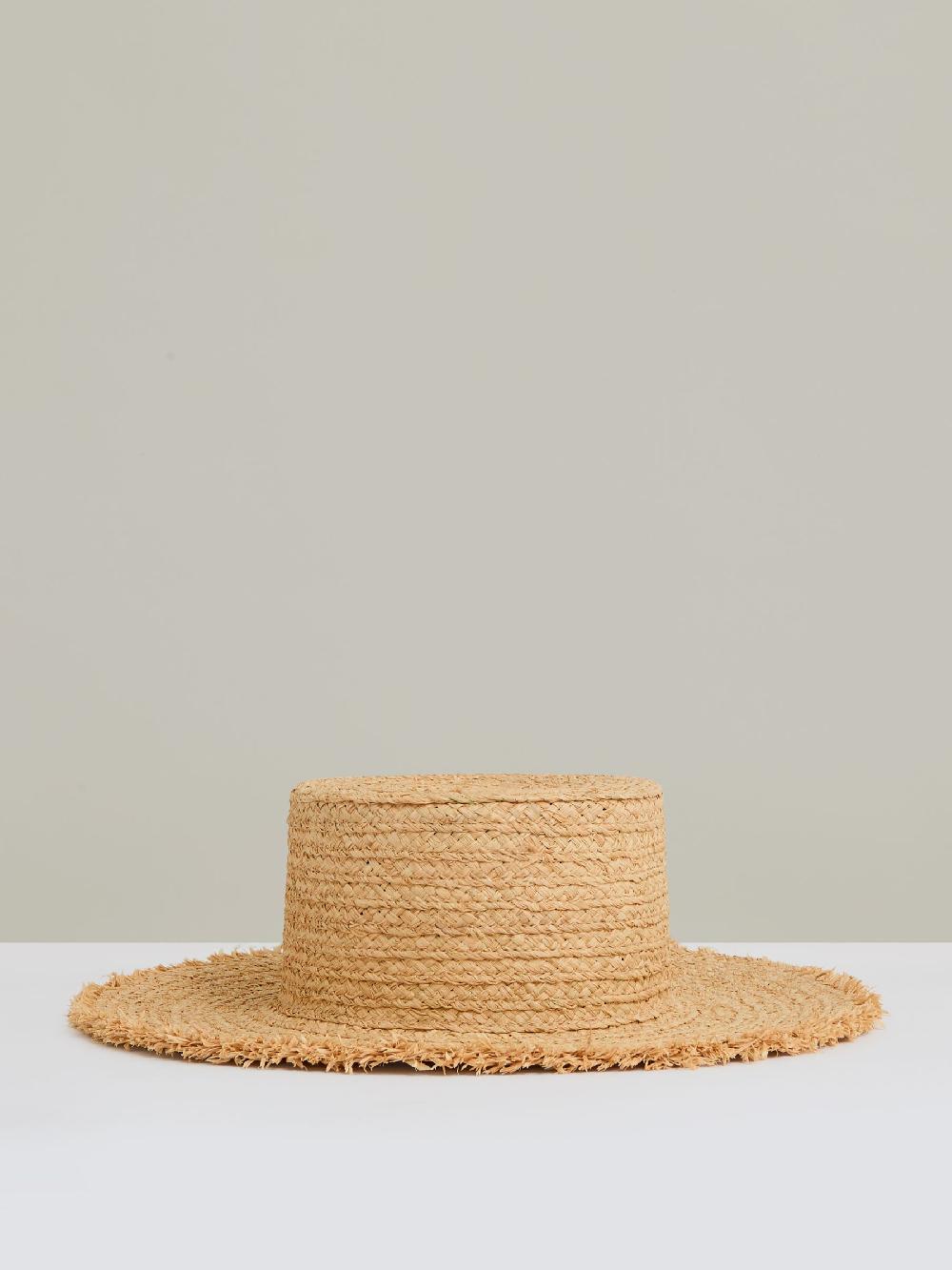 Reiss Straw Boater Hat In Natural