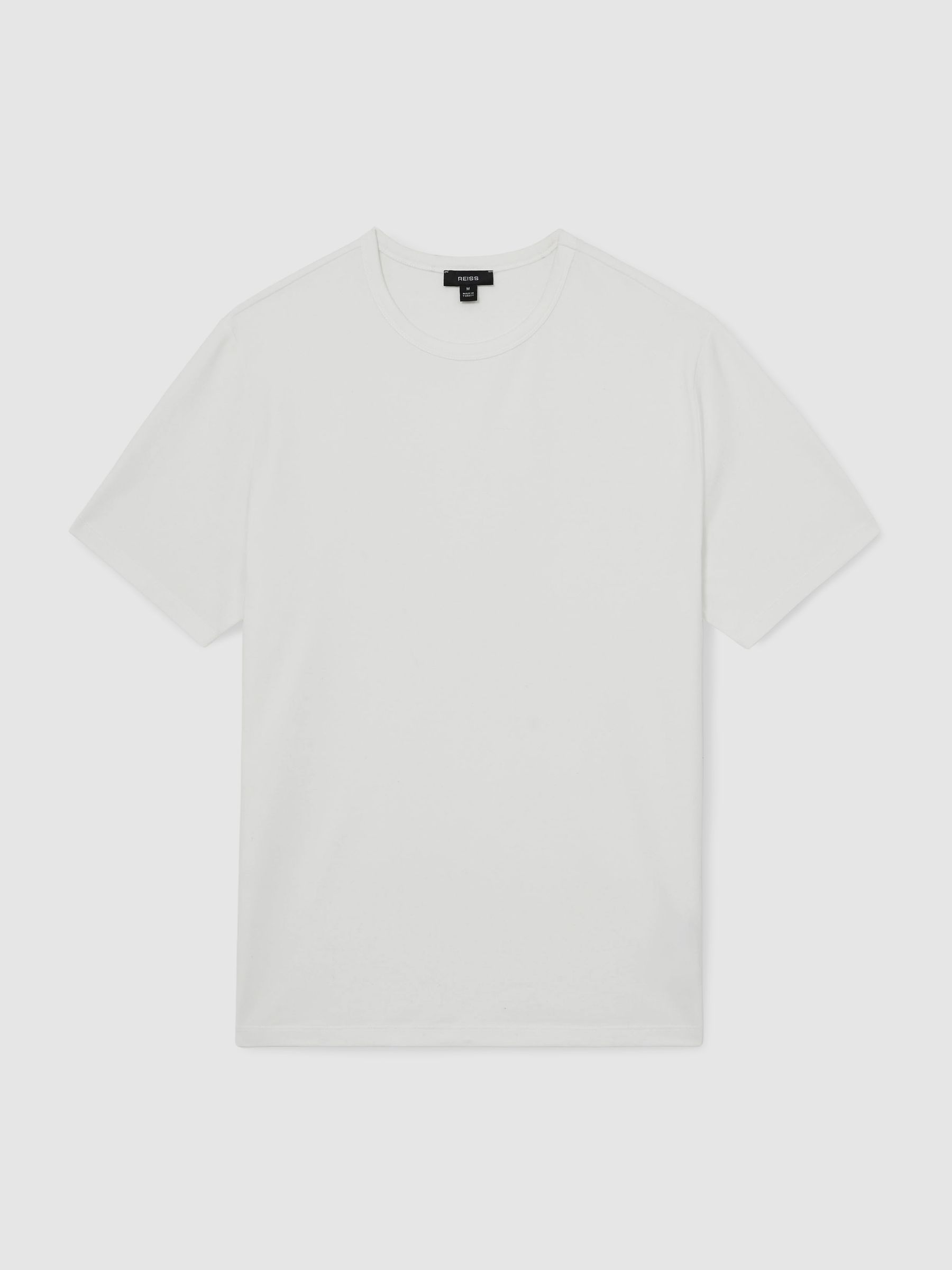 Reiss Stretch-Cotton Crew-Neck T-Shirt In White