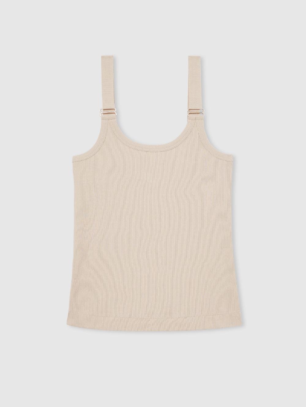 Reiss Stretch-Cotton D-Ring Strap Vest In Neutral