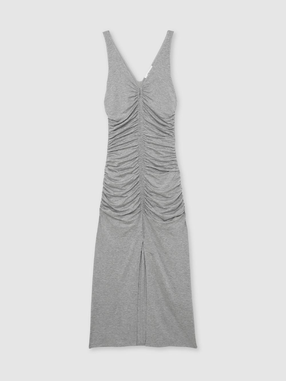 Reiss Stretch-Modal Ruched Jersey Dress In Grey