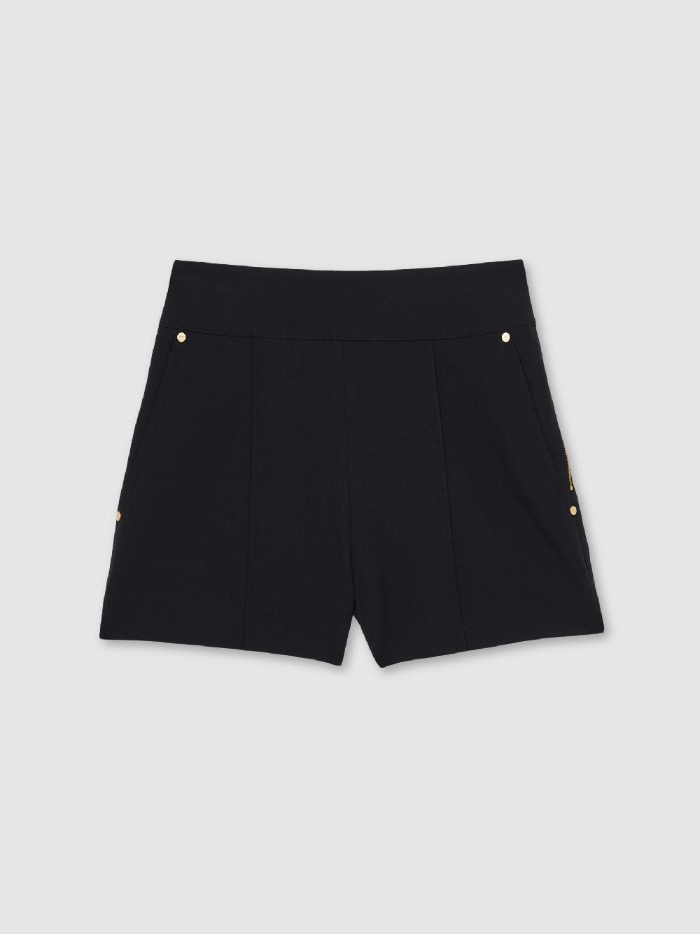 Reiss Stud-Detail Tailored Shorts In Navy