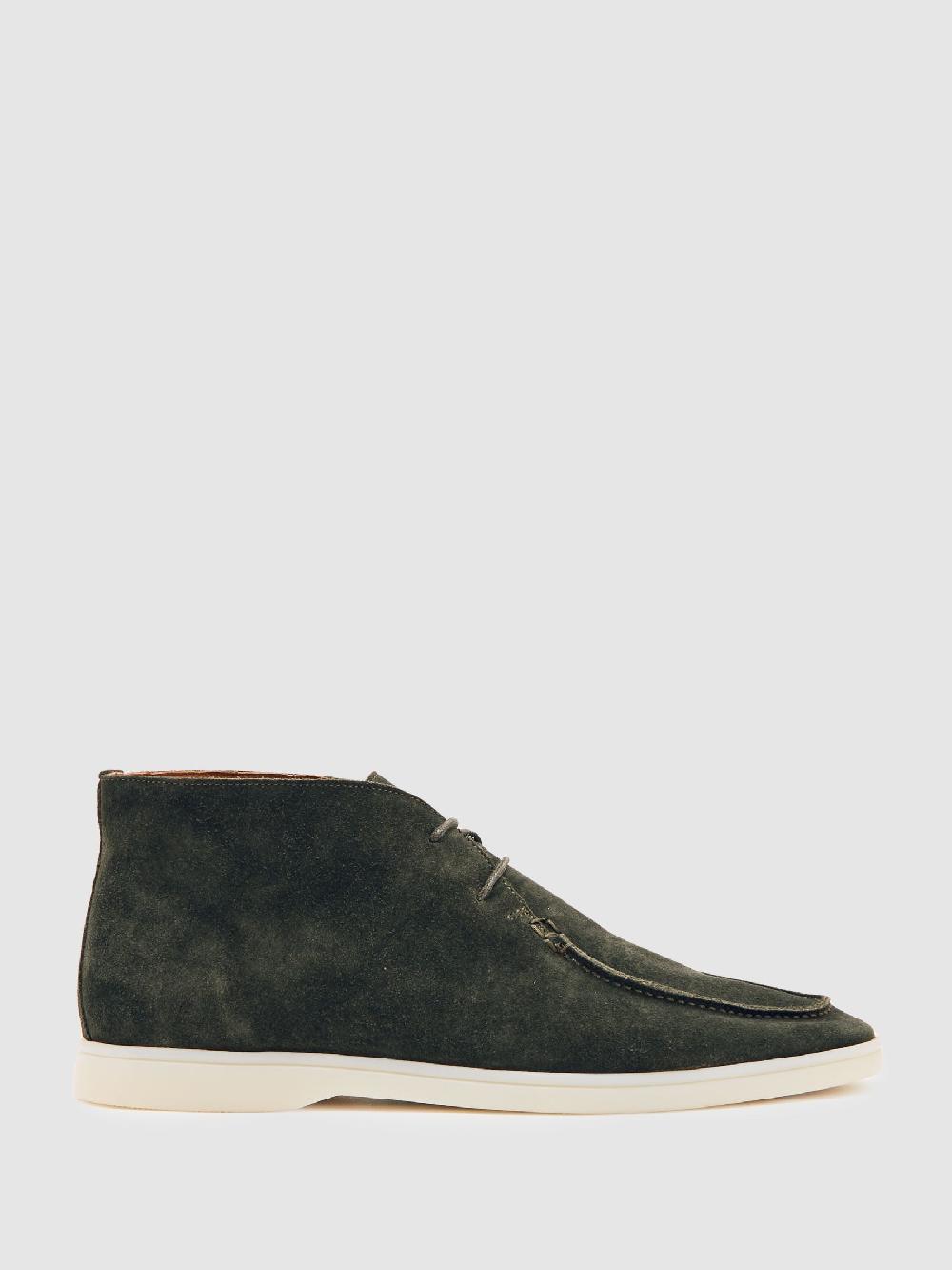 Reiss Suede Lace-Up Chukka Boots In Forest Green