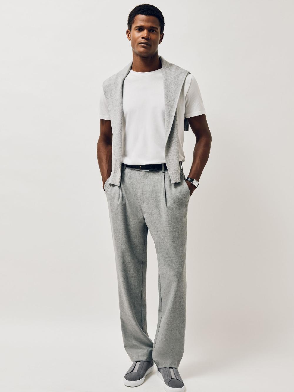 Reiss Suede Slip-On Elasticated Trainers In Grey