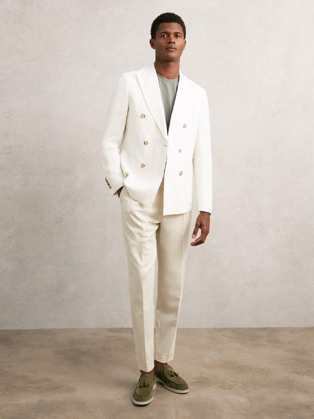 Reiss Suede Tassel Loafers In Moss Green