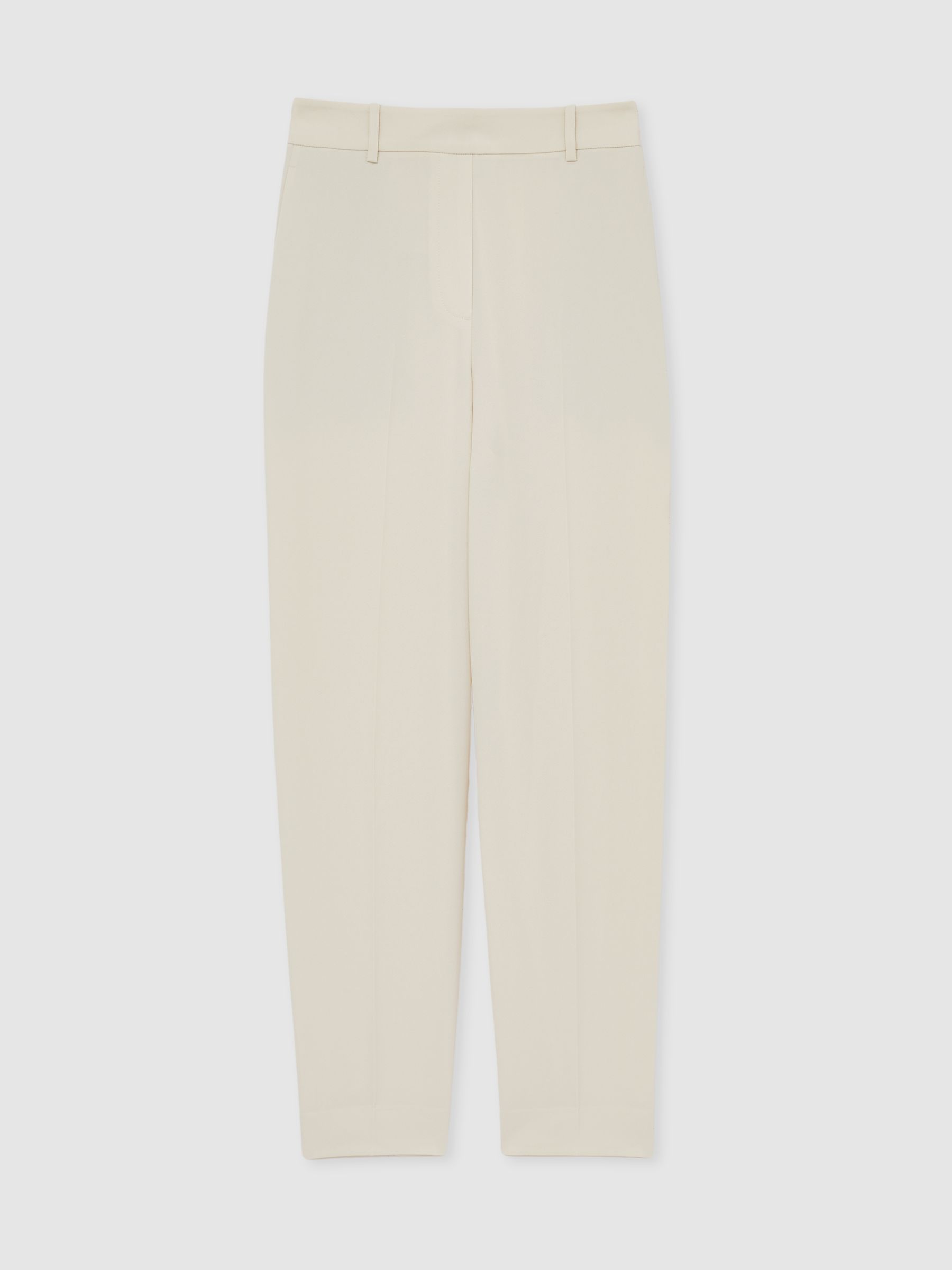 Reiss Tapered Elasticated-Waist Trousers In Cream
