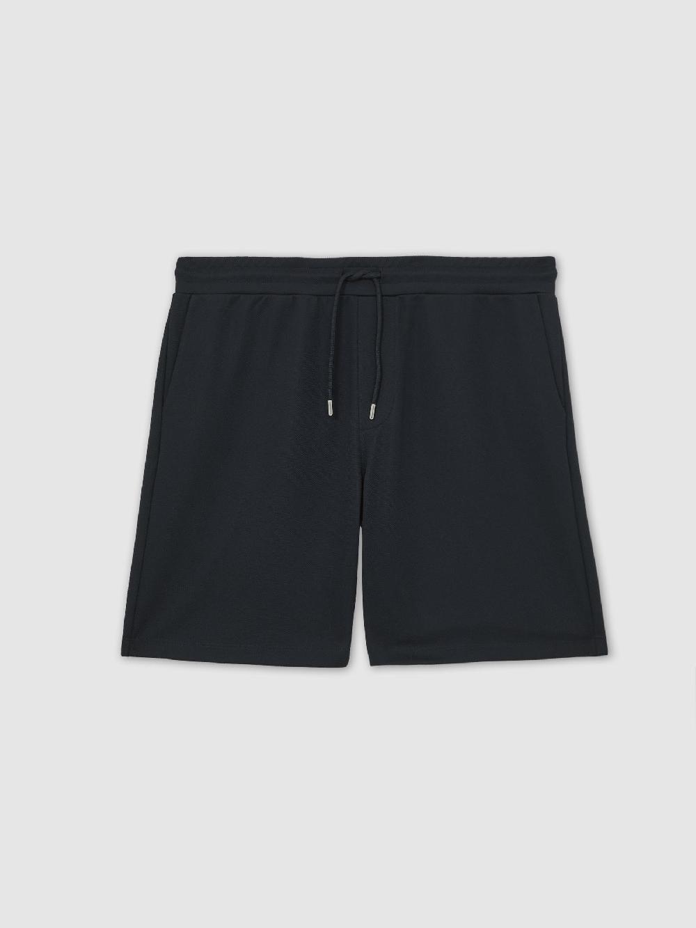 Reiss Textured Drawstring Shorts In Navy