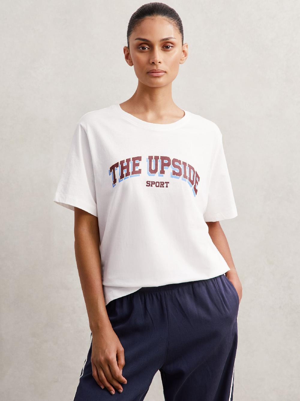 Reiss The Upside Alumni Jodhi T-shirt In White