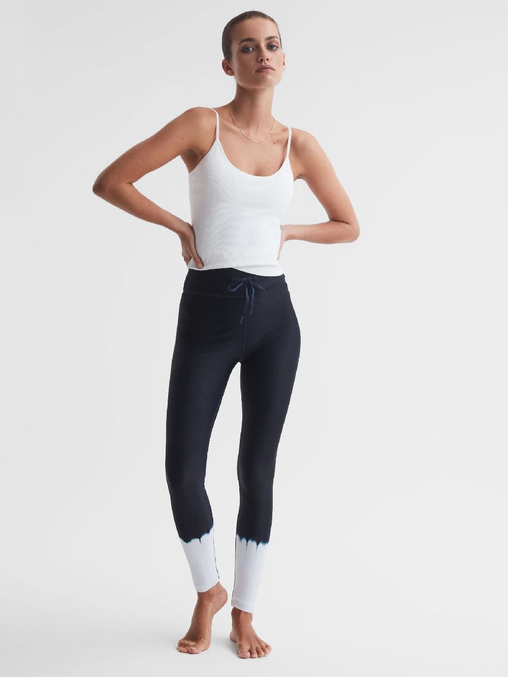 Reiss The Upside Drawstring Leggings In Navy