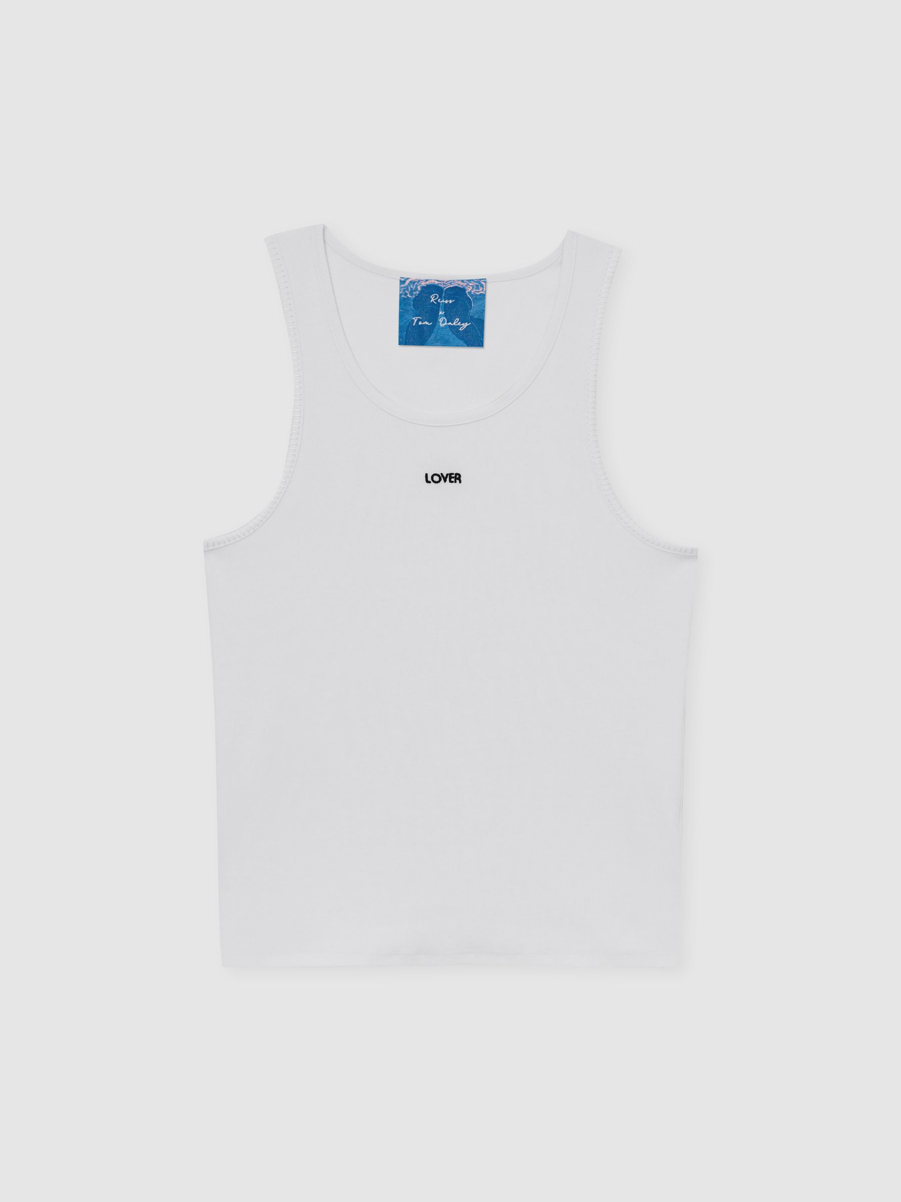 Reiss Reiss | Tom Daley Cotton Lover Vest With Stretch In White