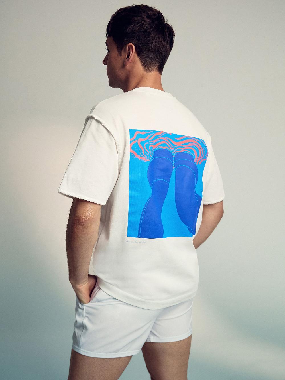 Reiss Reiss | Tom Daley Graphic-Print T-Shirt In White