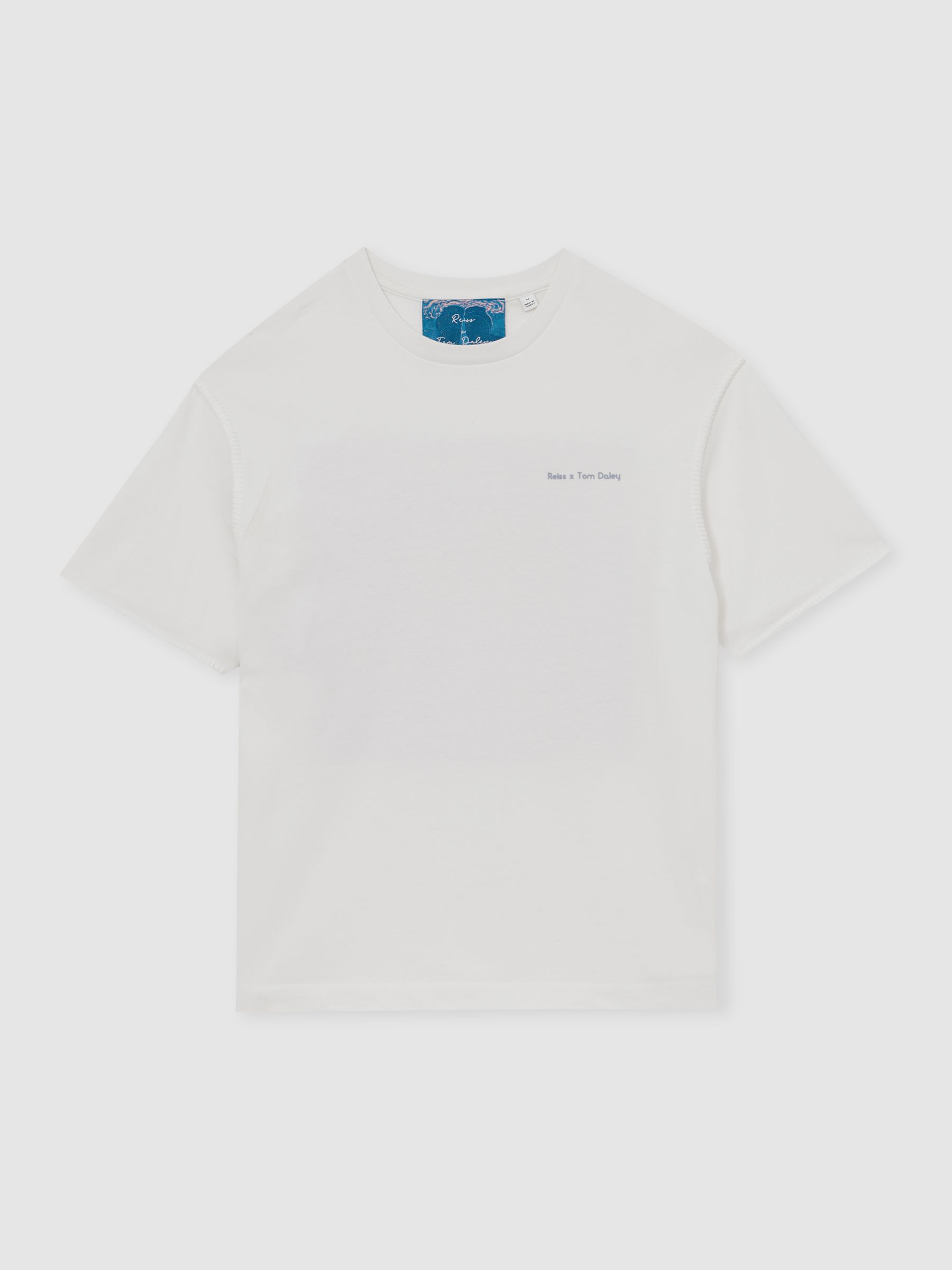 Reiss Reiss | Tom Daley Graphic-Print T-Shirt In White