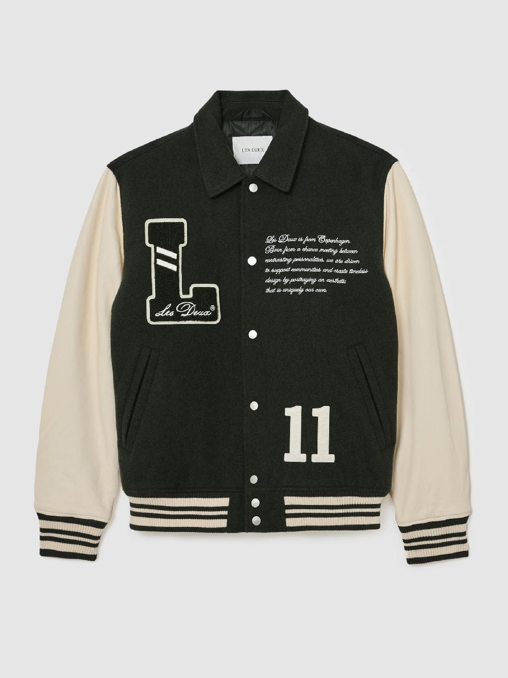 Reiss Varsity Wool Jacket In Duffel Bag