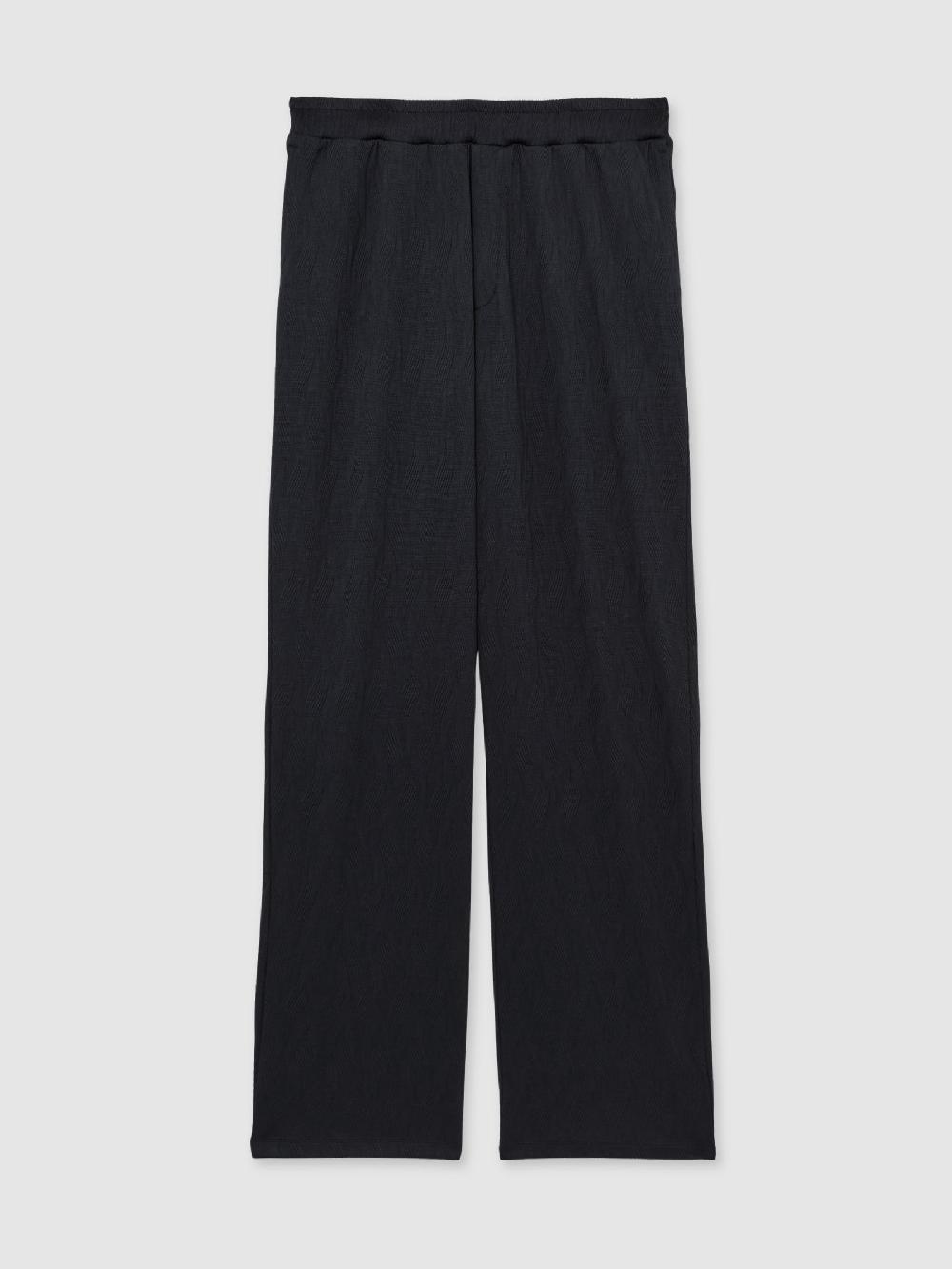 Reiss Wave-Jacquard Drawstring Trousers In Navy