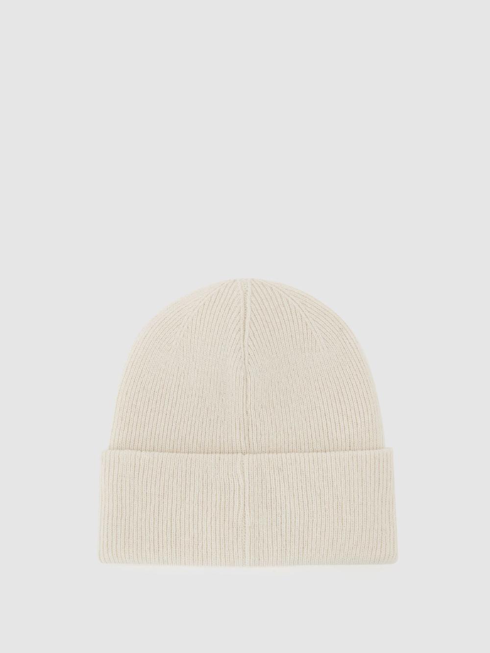 Reiss Wayne Embroidered Beanie In Ivory