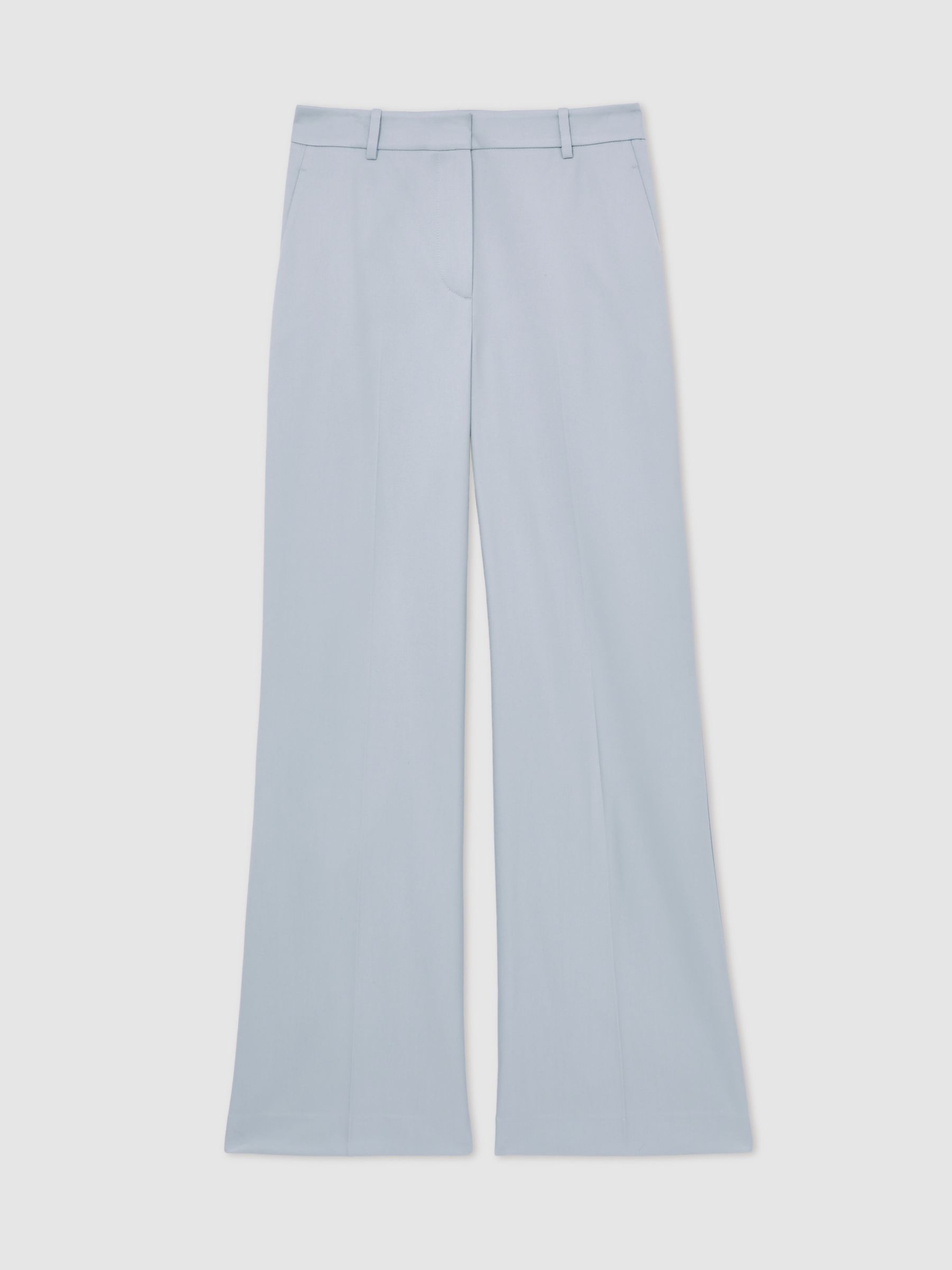 Reiss Wide-Leg Tailored Trousers In Blue
